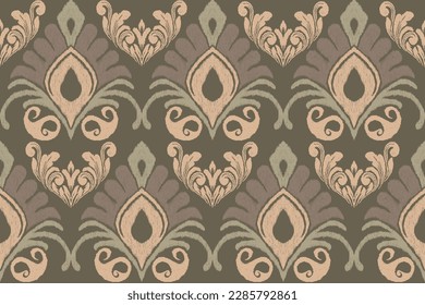 Floral seamless pattern. Vector indian decorative wallpaper. Batik indonesia. Colorful pattern with paisley and stylized flowers. Design for wrapping paper, cover, fabric, textile, wallpaper, curtains