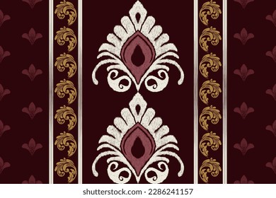 Floral seamless pattern. Vector indian decorative wallpaper. Batik indonesia. Colorful pattern with paisley and stylized flowers. Design for wrapping paper, cover, fabric, textile, wallpaper, curtains