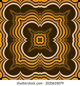 Floral seamless pattern. Vector ornamental wavy lines background. Repeat backdrop. Abstract ornaments. Square frame, borders. Decorative colorful design for prints, fabric, textile. Endless texture.