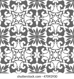 floral seamless pattern, vector repeating background