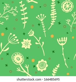 Floral seamless pattern. Vector. Seamless texture with flowers. Endless floral pattern.