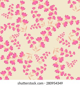 Floral seamless pattern. Vector. Seamless texture with flowers. Endless floral pattern. Abstract Elegance Seamless pattern with floral background.