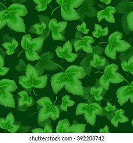 Floral seamless pattern. Vector. Seamless texture with leaves. Endless floral pattern.