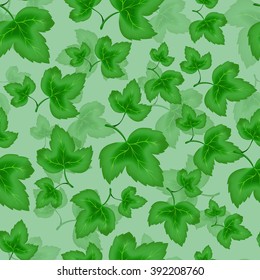 Floral seamless pattern. Vector. Seamless texture with leaves. Endless floral pattern.
