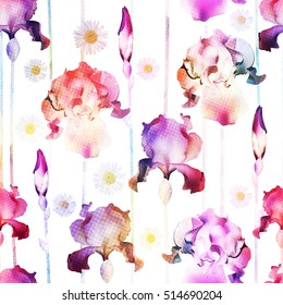 Floral seamless pattern. Vector vintage wallpaper.