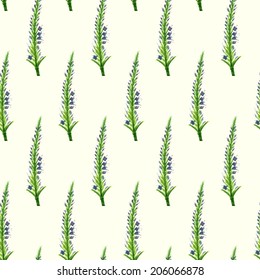 Floral seamless pattern. Vector watercolor flowers. EPS 10