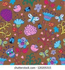 Floral seamless pattern in vector..Seamless pattern can be used for wallpaper, pattern fills, web page background,surface textures.