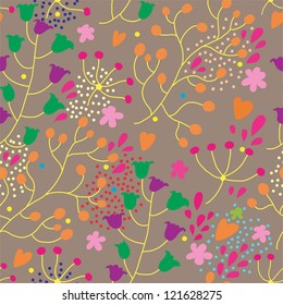 Floral seamless pattern in vector..Seamless pattern can be used for wallpaper, pattern fills, web page background,surface textures.