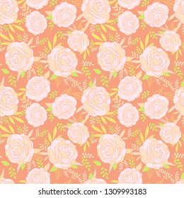Floral seamless pattern for vintage design. Vector illustration.
