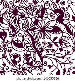 Floral seamless pattern vintage design 