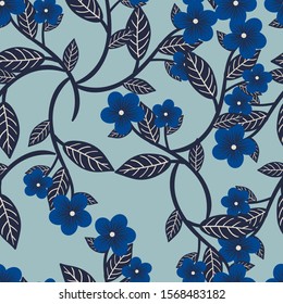 floral seamless pattern with vintage flowers . Creative floral texture for fabric, wrapping, textile, wallpaper, apparel. Vector illustration