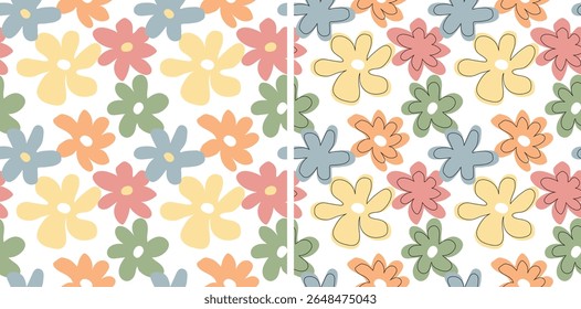 Padrão floral sem costura. vintage romântico vetor botânico desenho moda gráfica e design de verão para uma t-shirt de impressão.