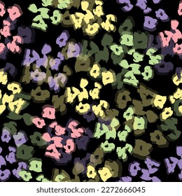 Floral seamless pattern in vintage style. Bright abstract flowers. Flower meadow. 