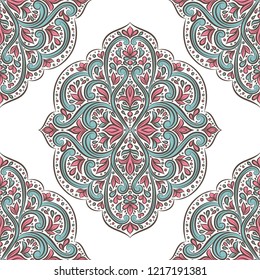 Floral seamless pattern. Vintage vector, paisley elements. Traditional,Turkish, Indian motifs. Great for fabric and textile, wallpaper, packaging or any desired idea.