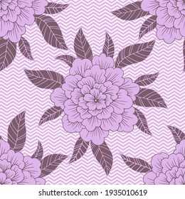 Patrón sin soldadura floral, flores vectoriales vintage, ilustración dibujada a mano, plantilla para textil, papel pintado, papel envolvente.