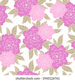 Floral seamless pattern, vintage vector flowers, hand drawn illustration, template for textile, wallpaper, wrapping paper.