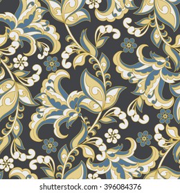 floral seamless pattern. Vintage vector background