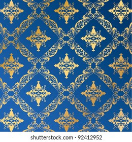 13,568 Blue Gold Damask Wallpaper Images, Stock Photos & Vectors