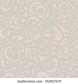 Floral seamless pattern. Wallpaper baroque, seamless vector background in neutral colors.