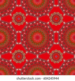 Floral seamless pattern. Wallpaper baroque, seamless vector background in gray, blue and green colors.