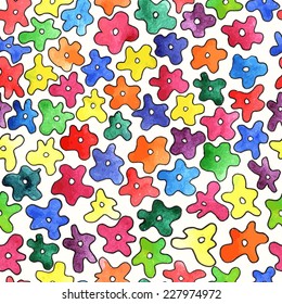 Floral seamless pattern. Watercolor floral background.