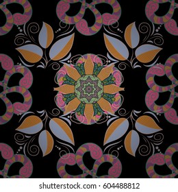 Floral seamless pattern with watercolor effect. Textile print for bed linen, jacket, package design, fabric and fashion concepts. Abstract vector seamless pattern flower design in colors.