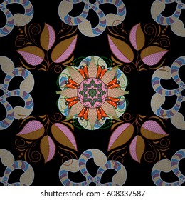 Floral seamless pattern with watercolor effect. Textile print for bed linen, jacket, package design, fabric and fashion concepts. Abstract vector seamless pattern flower design in colors.