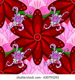 Floral seamless pattern with watercolor effect. Textile print for bed linen, jacket, package design, fabric and fashion concepts. Abstract vector seamless pattern flower design in colors.