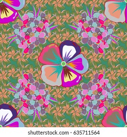 Floral seamless pattern watercolor effect. Abstract vector seamless pattern flower design. Varicolored seamless background. Textile print for bed linen, jacket, package design, fabric, fashion concept