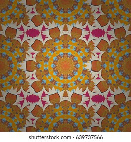 Floral seamless pattern with watercolor effect. Textile print for bed linen, jacket, package design, fabric and fashion concepts. Abstract vector seamless pattern flower design in blue and pink colors