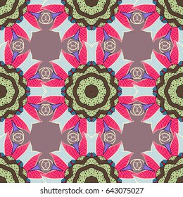 Floral seamless pattern with watercolor effect. Textile print for bed linen, jacket, package design, fabric and fashion concepts. Abstract vector seamless pattern flower design in blue colors.
