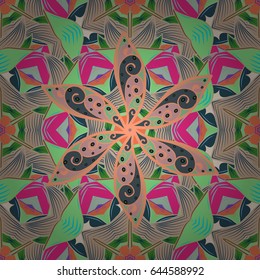 Floral seamless pattern with watercolor effect. Textile print for bed linen, jacket, package design, fabric and fashion concepts. Abstract vector seamless pattern flower design in blue colors.