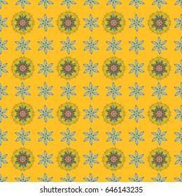 Floral seamless pattern with watercolor effect. Textile print for bed linen, jacket, package design, fabric and fashion concepts. Abstract vector seamless pattern flower design in blue colors.