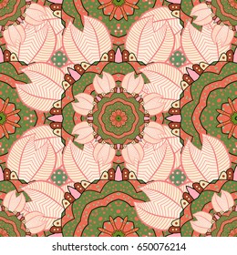 Floral seamless pattern with watercolor effect. Textile print for bed linen, jacket, package design, fabric and fashion concepts. Abstract vector seamless pattern flower design.