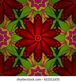 Floral seamless pattern with watercolor effect. Textile print for bed linen, jacket, package design, fabric and fashion concepts. Abstract vector seamless pattern flower design in pink colors.