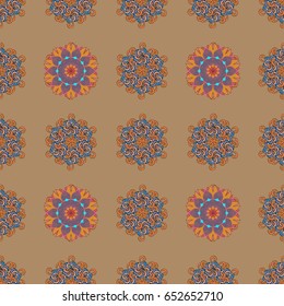 Floral seamless pattern with watercolor effect. Textile print for bed linen, jacket, package design, fabric and fashion concepts. Abstract vector seamless pattern flower design in blue colors.