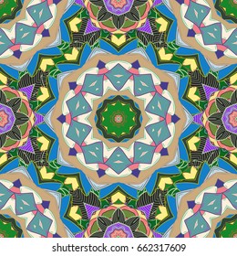 Floral seamless pattern with watercolor effect. Textile print for bed linen, jacket, package design, fabric and fashion concepts. Abstract vector seamless pattern flower design in colors.