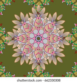 Floral seamless pattern with watercolor effect. Textile print for bed linen, jacket, package design, fabric and fashion concepts. Abstract vector seamless pattern flower design in colors.