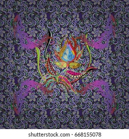 Floral seamless pattern with watercolor effect. Textile print for bed linen, jacket, package design, fabric and fashion concepts. Abstract vector seamless pattern flower design in colors.