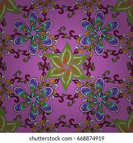 Floral seamless pattern with watercolor effect. Textile print for bed linen, jacket, package design, fabric and fashion concepts. Abstract vector seamless pattern flower design in pink colors.