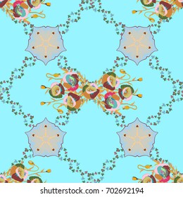 Floral seamless pattern watercolor effect. Abstract vector seamless pattern flower design. Varicolored seamless background. Textile print for bed linen, jacket, package design and fashion concepts.