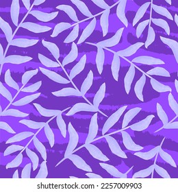 Floral seamless pattern with watercolors branches in trendy colors. Modern print for fabric, textiles, wrapping paper. Vector illustration