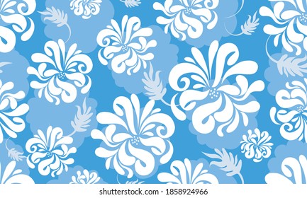 Patrón floral sin fisuras con crisantemo blanco.ilustración vectorial.