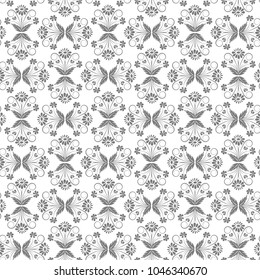 floral seamless pattern. white wedding background. vector illustration. abstract background