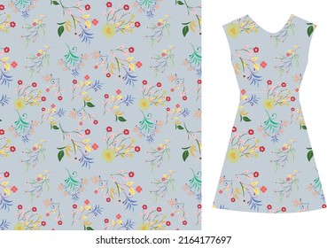 Floral seamless pattern, wild flower pattern design