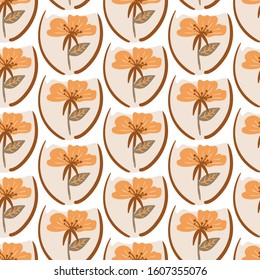 floral seamless pattern with wildflowers . Creative floral texture for fabric, wrapping, textile, wallpaper, apparel. Vector illustration