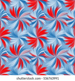 Floral seamless pattern in winter holiday colors.