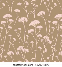 Floral seamless pattern. Yarrow.