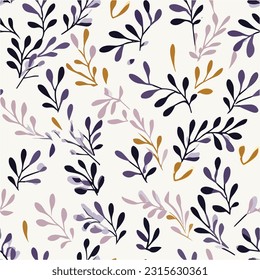 Patrón floral sin soldadura con fondo amarillo 