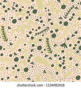 Floral seamless pattern for your design. Vector illustration